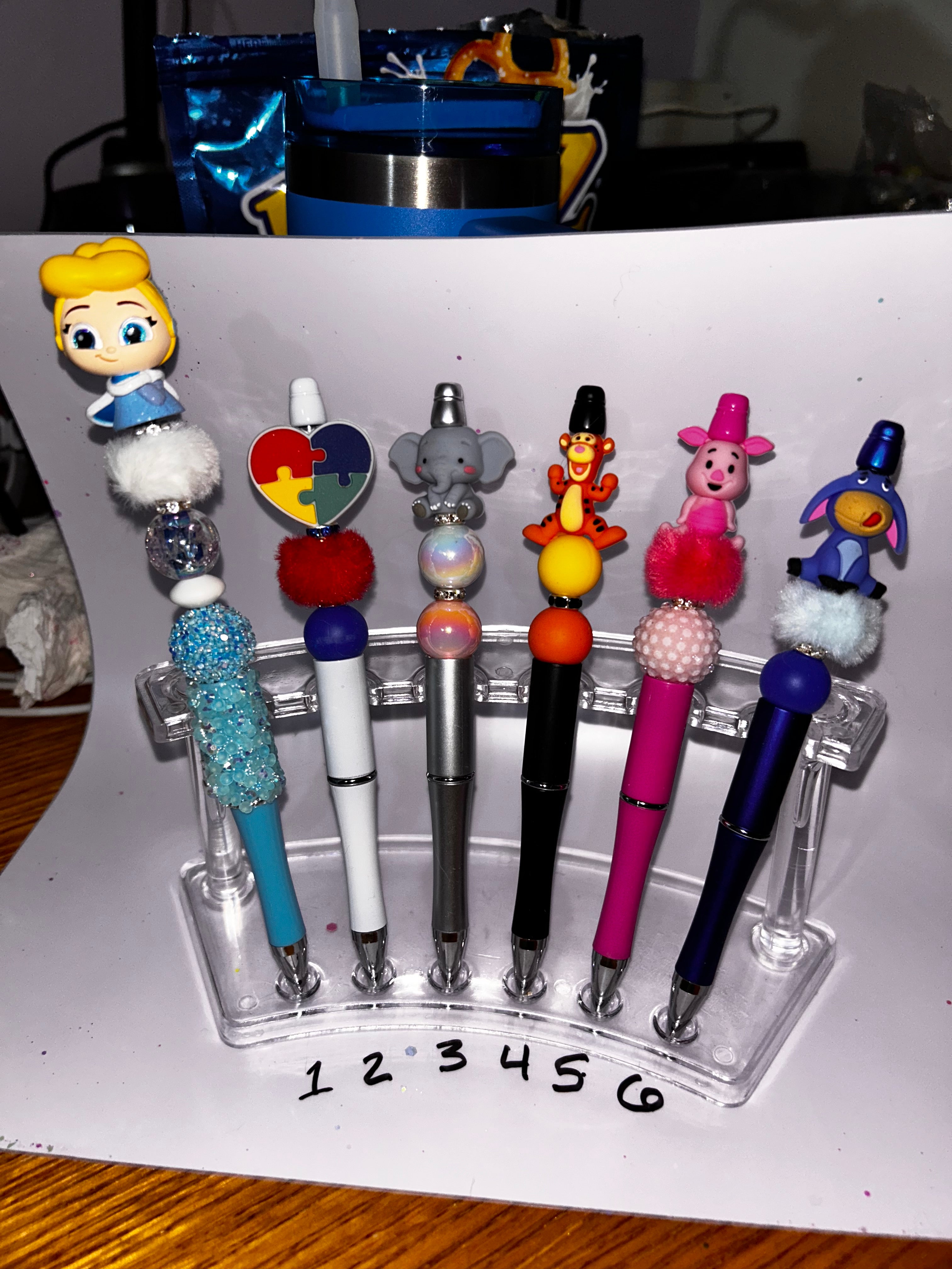 Focal beaded pen/keychains (example picture